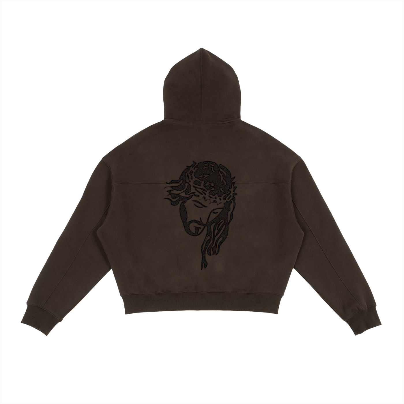 JESUS GOT MY BACK Fleece Zip-Up Boxy Hoodie